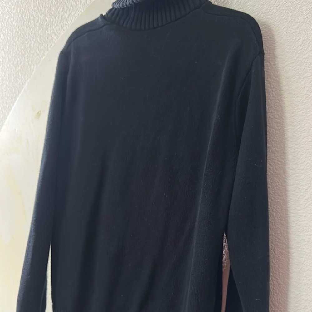 Chaps Black and White Cardigan with Nordic Patterns - Picture 5 of 5